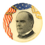 GORGEOUS AND RARE McKINLEY PORTRAIT BUTTON FROM 1900.