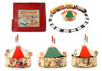 "MICKEY MOUSE CIRCUS TRAIN" BOXED ENGLISH SET BY WELLS O' LONDON.