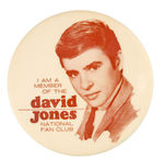 RARE MONKEES DAVY JONES NATIONAL FAN CLUB MEMBER BUTTON.