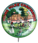 SUPERB COLOR "YOUNG FOLK'S CHAUTAUQUA" DESIGN CLASSIC.