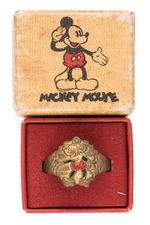 MICKEY MOUSE BOXED RING LIKELY BY BRIER CIRCA 1935.