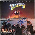 "SUPERMAN II" SOUNDTRACK LP ALBUM COVER SIGNED BY CHRISTOPHER REEVE.