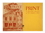 “PRINT:  A QUARTERLY JOURNAL OF THE GRAPHIC ARTS” PAIR W/NARRATIVE ILLUSTRATION.