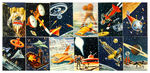 "SWIFT" SPACE TRADING CARDS UNCUT SHEET/DISPLAY SIGN.