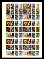 "SWIFT" SPACE TRADING CARDS UNCUT SHEET/DISPLAY SIGN.