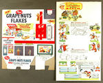 "GRAPE-NUTS FLAKES" ROY ROGERS CEREAL PUNCH-OUT LOT