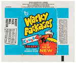 “WACKY PACKAGES 6TH SERIES” SET WITH BOTH CHECKLIST VARIETIES & WRAPPER.