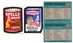 “WACKY PACKAGES 6TH SERIES” SET WITH BOTH CHECKLIST VARIETIES & WRAPPER.