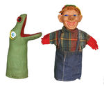 EARLY BEANY & CECIL HAND PUPPETS.