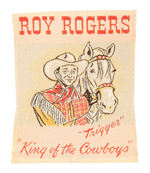 "ROY ROGERS" WOVEN QUALITY FABRIC CLOTHING LABEL.