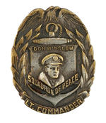 "DON WINSLOW" RARE "LT. COMMANDER" HIGH RANK BADGE.