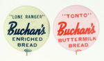 "BUCHAN'S" BREAD LONE RANGER PAIR OF BUTTONS.