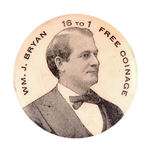 BRYAN 1896 SCARCE PORTRAIT/SLOGAN.