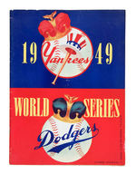 "1949 WORLD SERIES YANKEES/DODGERS" PROGRAM.