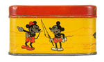 MICKEY, MINNIE, YOUNG MICE AND PLUTO FIRST SEEN BEAUTIFUL 1930s CANDY TIN FROM SWITZERLAND.