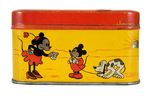 MICKEY, MINNIE, YOUNG MICE AND PLUTO FIRST SEEN BEAUTIFUL 1930s CANDY TIN FROM SWITZERLAND.