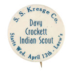 "S. S. KRESKE CO. DAVY CROCKETT INDIAN SCOUT" FROM HAKE COLLECTION & CPB.