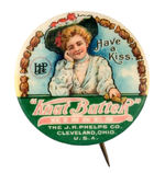 "'KNUT BUTTER' KISSES" RARE CANDY BUTTON.