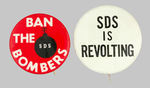 ANTI-SDS EARLY 1970S BUTTON PAIR