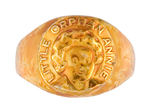 SUPERB ORPHAN ANNIE 1934 PORTRAIT RING AND BANDANNA SLIDE.