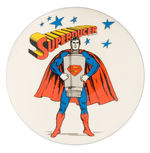 "SUPERDUCER" LARGE UNAUTHORIZED SUPERMAN BUTTON.