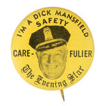 "THE EVENING STAR" CARE-FULIER NEWSPAPER SAFETY LITHO BUTTON.