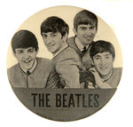 "THE BEATLES" SCARCE LARGE BUTTON.
