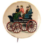 EARLY "ELECTRIC HORSELESS CARRIAGE" CAR BUTTON.