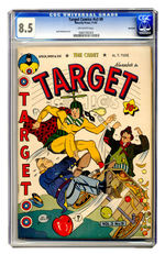 TARGET COMICS V3 #9 NOVEMBER 1942 CGC 8.5 OFF-WHITE PAGES ROCKFORD COPY.