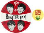 BEATLES 1964 EARLY LARGE BUTTON PLUS LENNON RELATED JOHN SINCLAIR BUTTON.