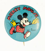 “MICKEY MOUSE” BEAUTIFUL COLOR LITHO BUTTON.