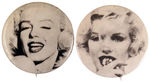 MARILYN MONROE PAIR OF 'SANDYVAL' BUTTONS.