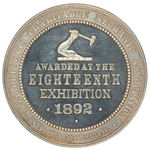 SILVER MEDAL ISSUED BY "MASSACHUSETTS CHARITABLE MECHANIC ASSOCIATION 1892" WITH CASE.