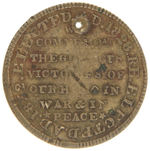 PRO-JACKSON TOKEN FROM CONGRESSIONAL ELECTION OF 1834.