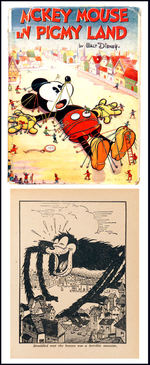 "MICKEY MOUSE IN PYGMY LAND" ENGLISH HARDCOVER W/DUST JACKET.