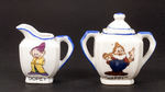 SNOW WHITE CHINA TEA SET PIECES.