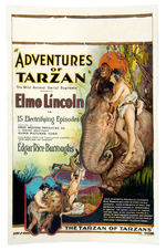 “ADVENTURES OF TARZAN” ELMO LINCOLN WINDOW CARD.