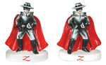 ZORRO CERAMIC BOOKENDS BY ENESCO.