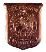 "SGT. PRESTON MOUNTIE" LARGE BRASS SHIELD.