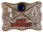 "DAVY CROCKETT" LARGE METAL BADGE.