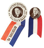 "GEN. CARL A. SPAATZ"   PAIR OF PORTRAIT BUTTONS.