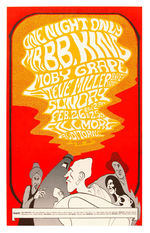 BILL GRAHAM CONCERT POSTER VG-52 FEATURING B.B. KING.