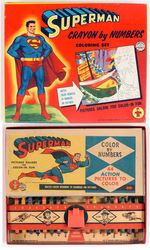 "SUPERMAN CRAYON BY NUMBERS COLORING SET."