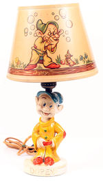 "DOPEY" LAMP, COMPLETE W/SHADE.