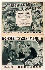 "DICK TRACY VS. CRIME INC." LOBBY CARD SET.