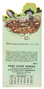 "EDDY PLOW WORKS" 1931-32 CALENDARS WITH "CHIC" SALE.