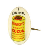 RARE OVAL "I DRINK BENSDORP'S COCOA."