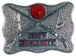 "DAVY CROCKETT" LARGE METAL BADGE.