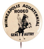 AUTRY RARE RODEO SOUVENIR BUTTON.