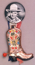 "GENE AUTRY" W/FANCY BOOT ATTACHMENT PIN.